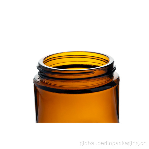 Jam Glass Jar Straight Sided Round Amber Glass Jar For Food & Cosmetic Manufactory